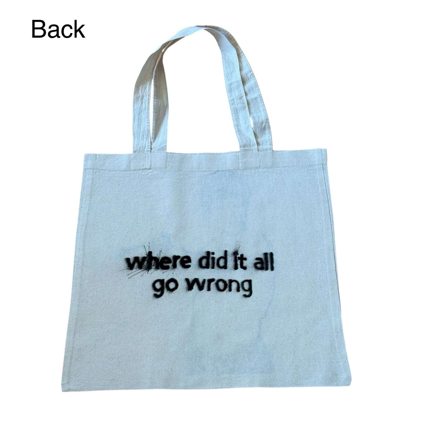 Airbrushed "Taxi Driver/where did it all go wrong" Tote Bag