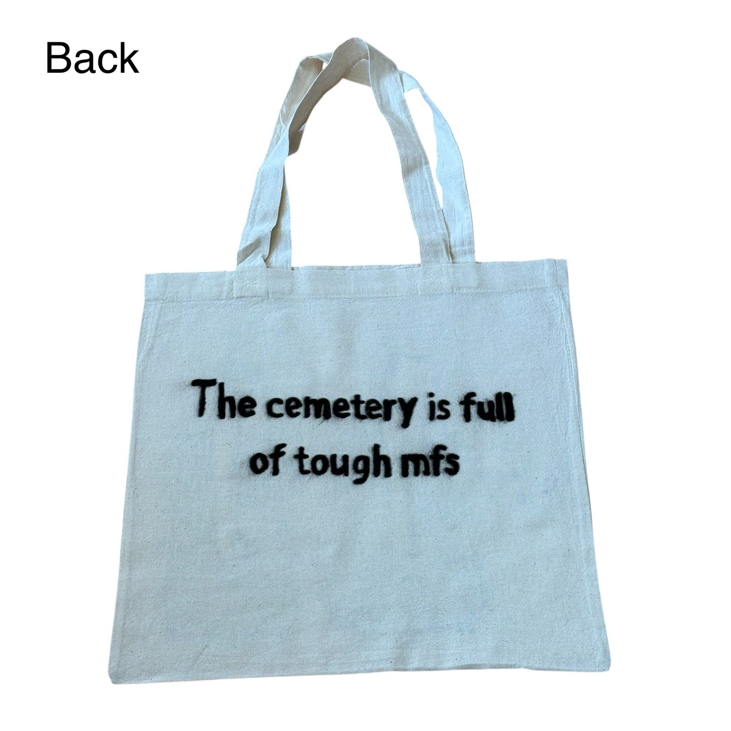 Airbrushed "Vincent&Jules/Cemetery" Tote Bag