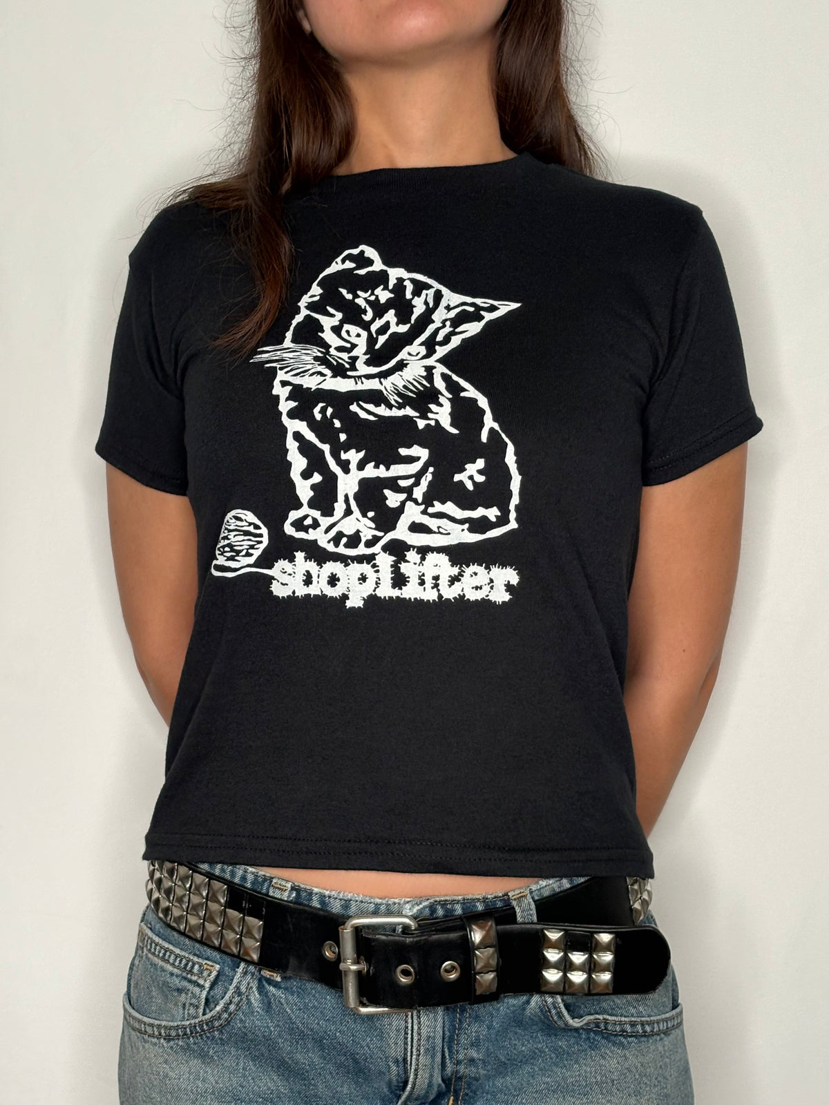 Cat Baby Tee Black