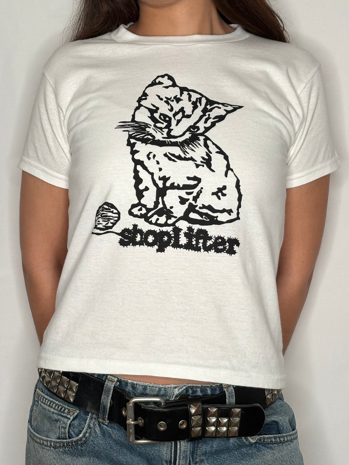 Cat Baby Tee White