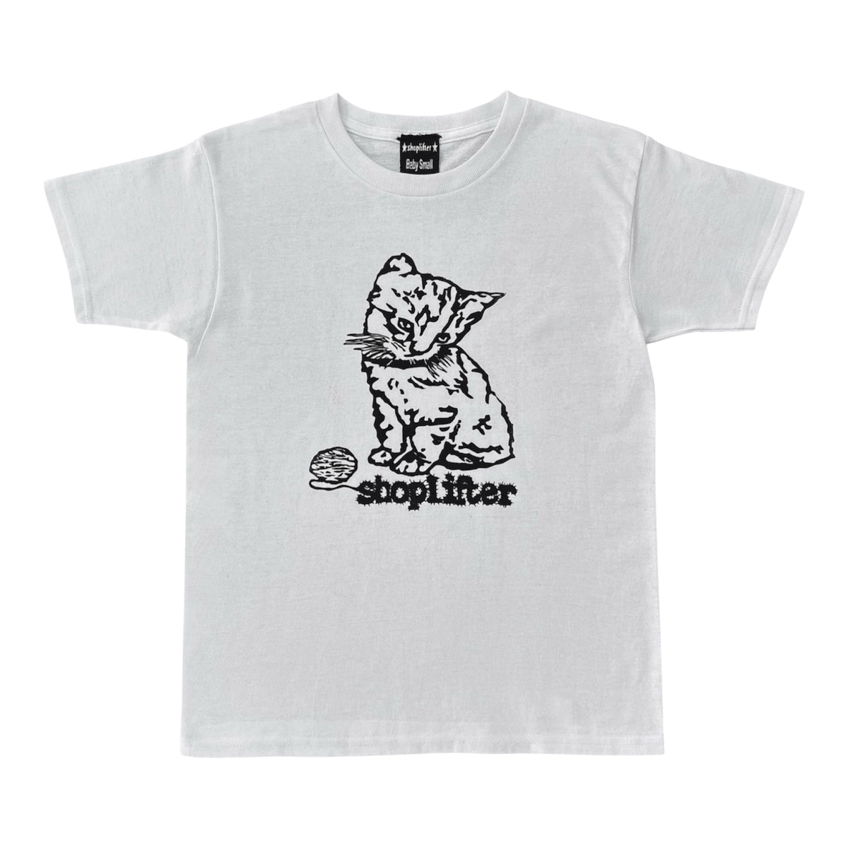 Cat Baby Tee White