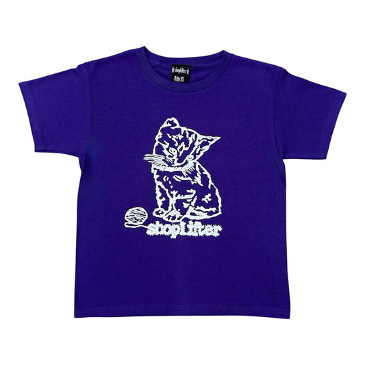 Cat Baby Tee Purple