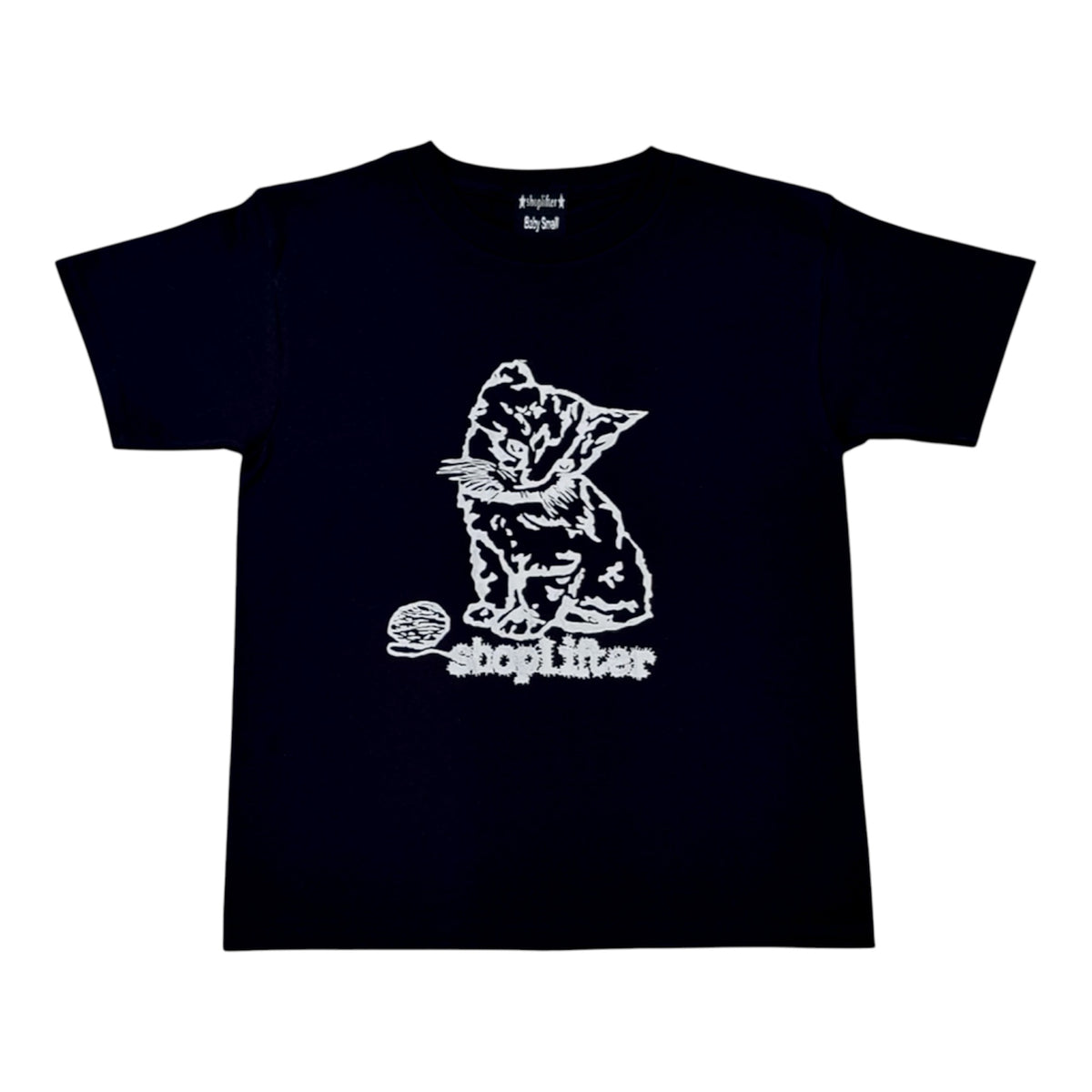 Cat Baby Tee Black