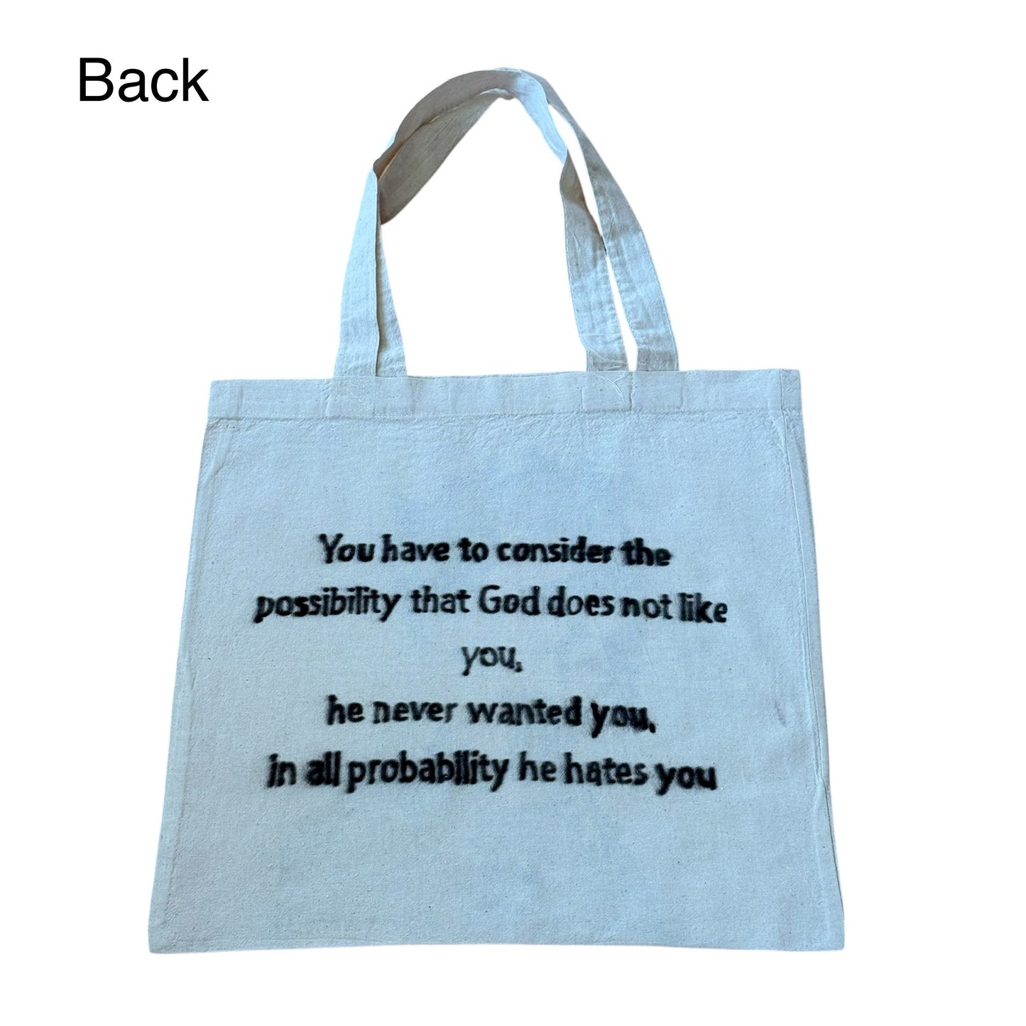 Airbrushed "Fight Club/Probability" Tote Bag