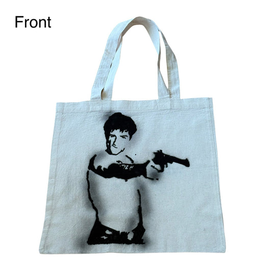 Airbrushed "Taxi Driver/where did it all go wrong" Tote Bag