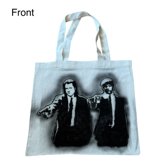 Airbrushed "Vincent&Jules/Cemetery" Tote Bag
